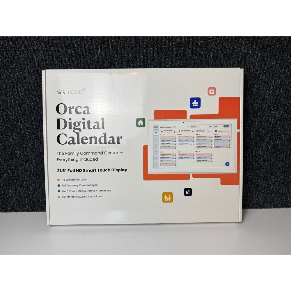 NEW SRI Home Orca Digital Calendar 21.5" Smart Touch Display Command Center